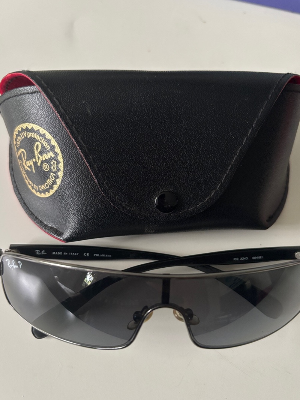 Ray-Ban Black Shield Sunglasses.unisex Model.